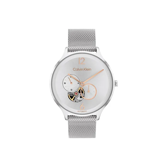 CALVIN KLEIN Wrist Watch Mechanical Movement Steel Strap 38mm Silver Dial Women's Watch