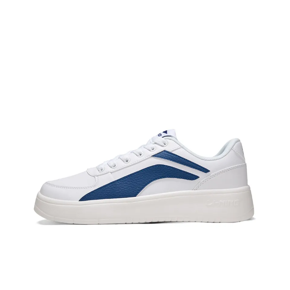 Подкладка противоскользящая устойчивая к истиранию легкий низкий топ кроссовки для скейтбординга мужской белый и синий