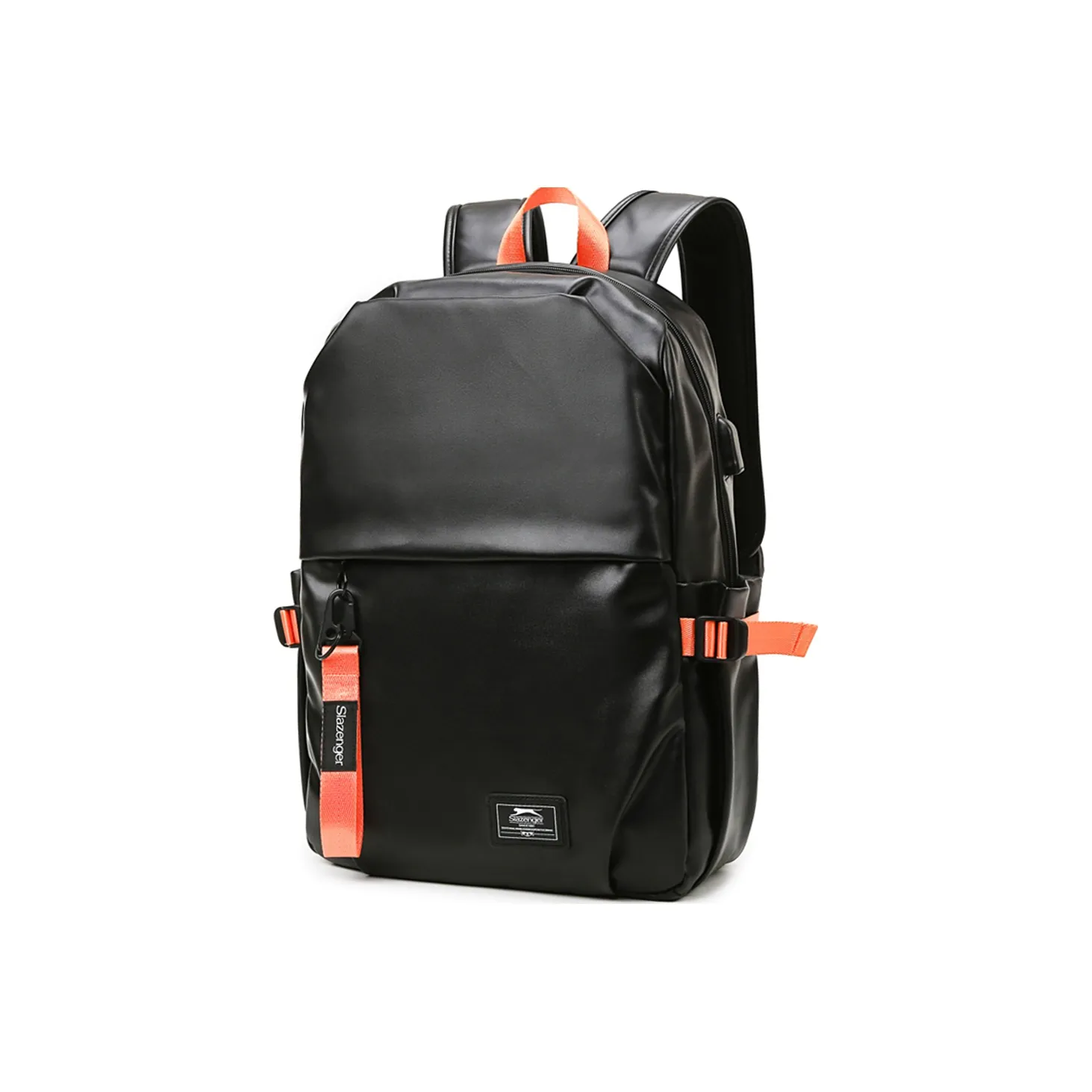 Slazenger Кожа Путешествие Ноутбук Сумка Рюкзак Стандартный Мужской Крутой черный