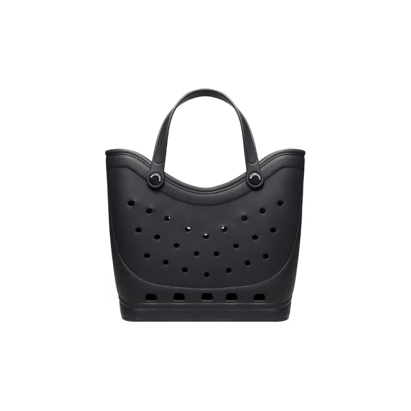 Balenciaga Rubber EVA Material Tote Bag Shopping Bag Handbag Large Size Women's Black