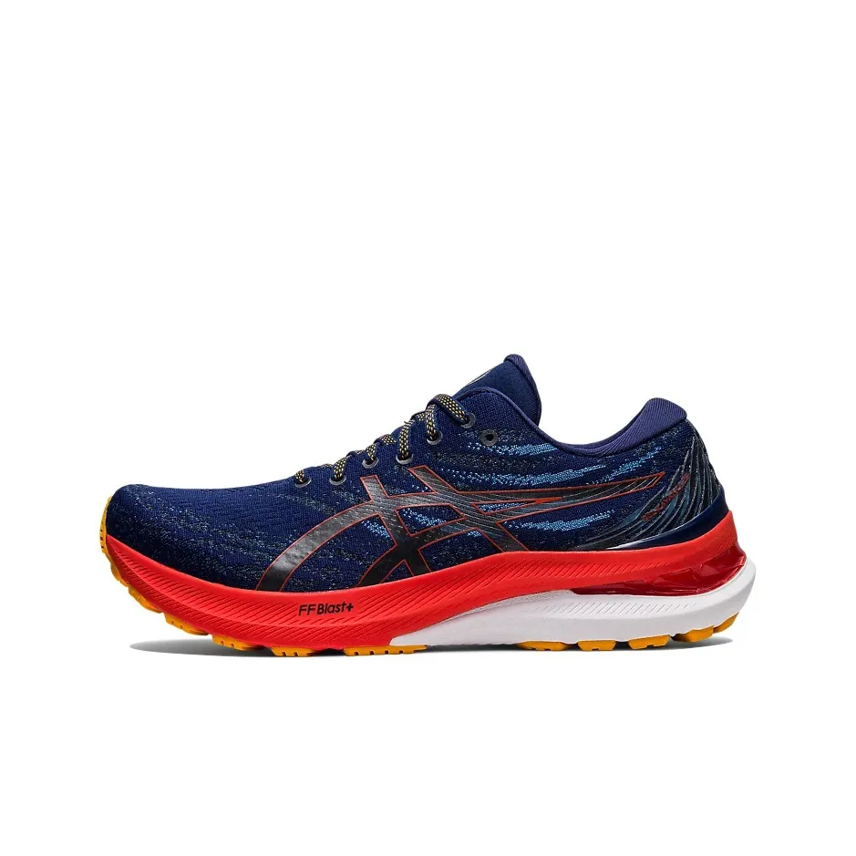 Asics Gel KAYANO 29 Low Топ Беговые кроссовки Мужской Морской синий Апельсин Удобный