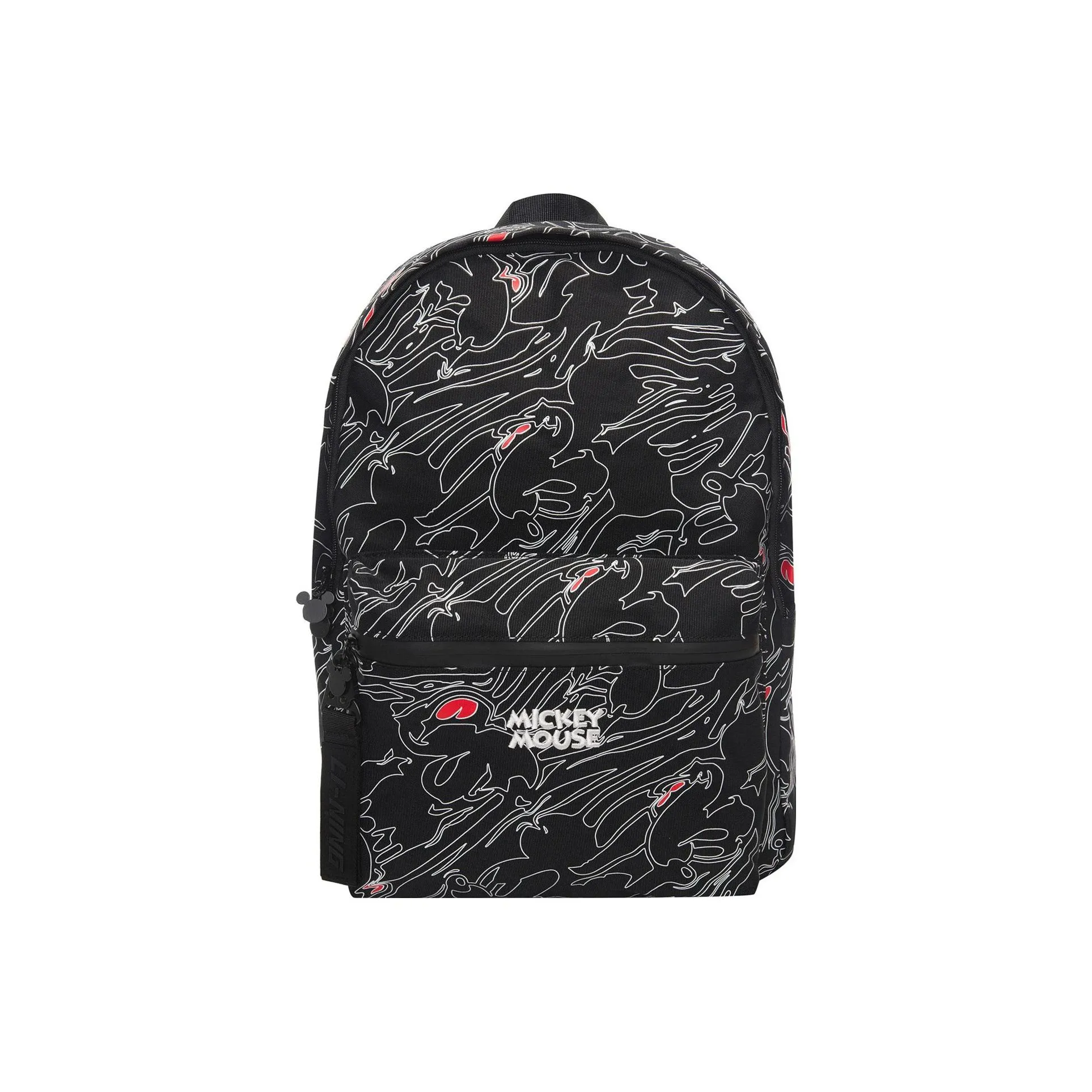 LiNing Disney Collaboration Fabric Backpack Regular Black And White All Over Print