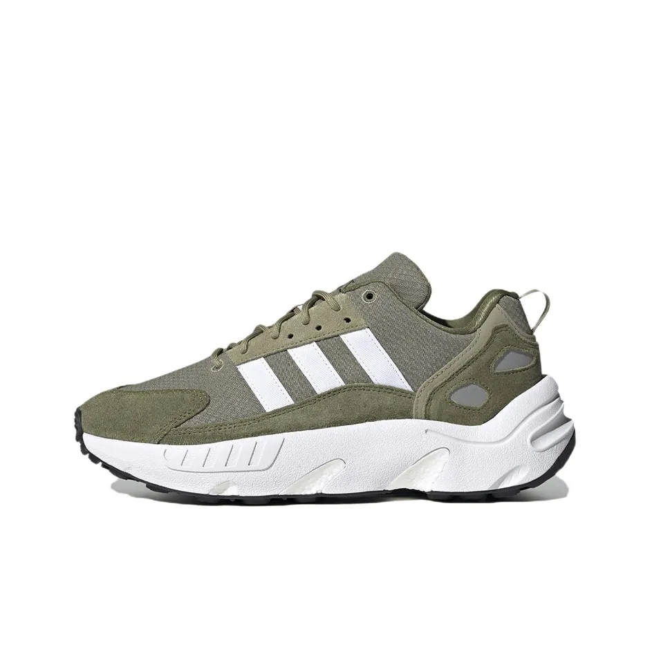 Adidas Originals ZX 22 Boost Slip-on устойчивый к истиранию дышащий низкий топ беговые кроссовки унисекс армейский зеленый