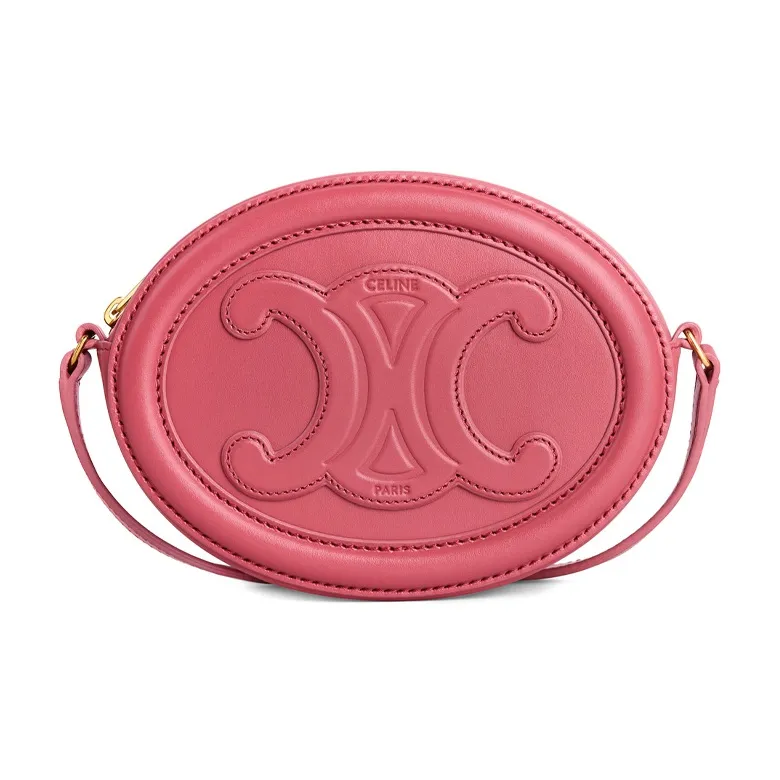CELINE Cuir Triomphe Triumph Smooth Calf Leather Mooncake Bag, Shoulder Bag, Crossbody Bag Women's