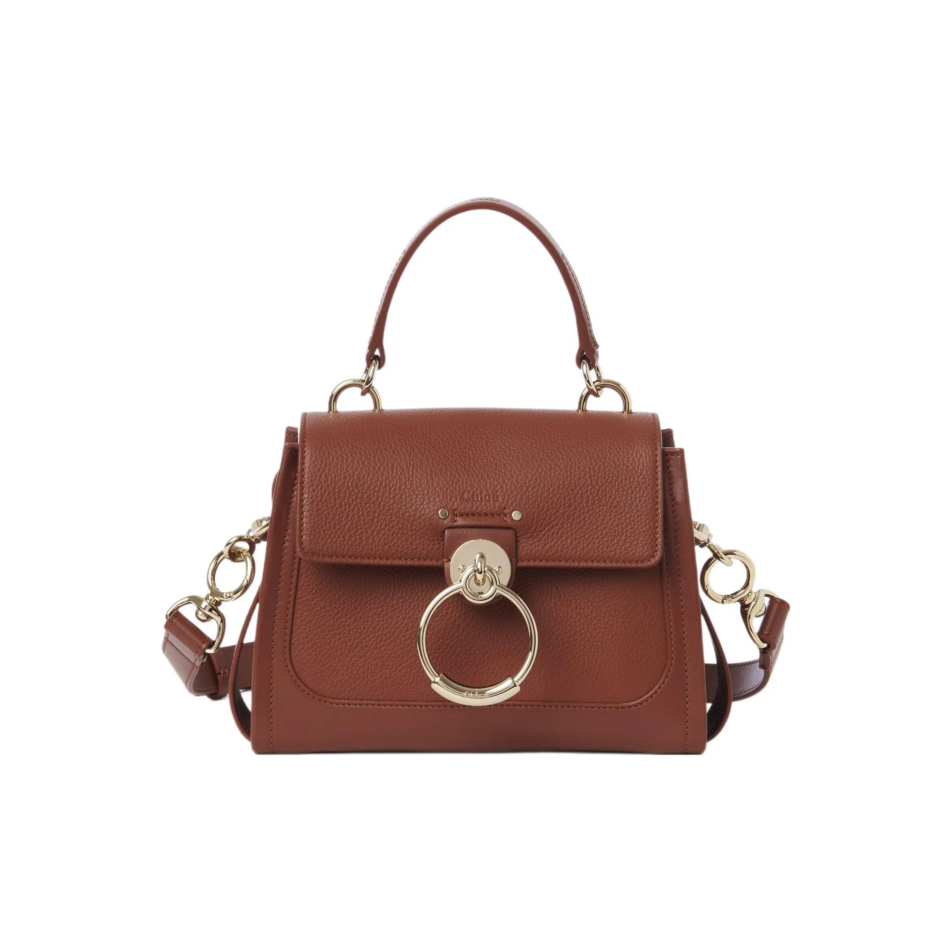 Chloe TessChloé Handbag Cow Leather Handbag Mini Women's Brown