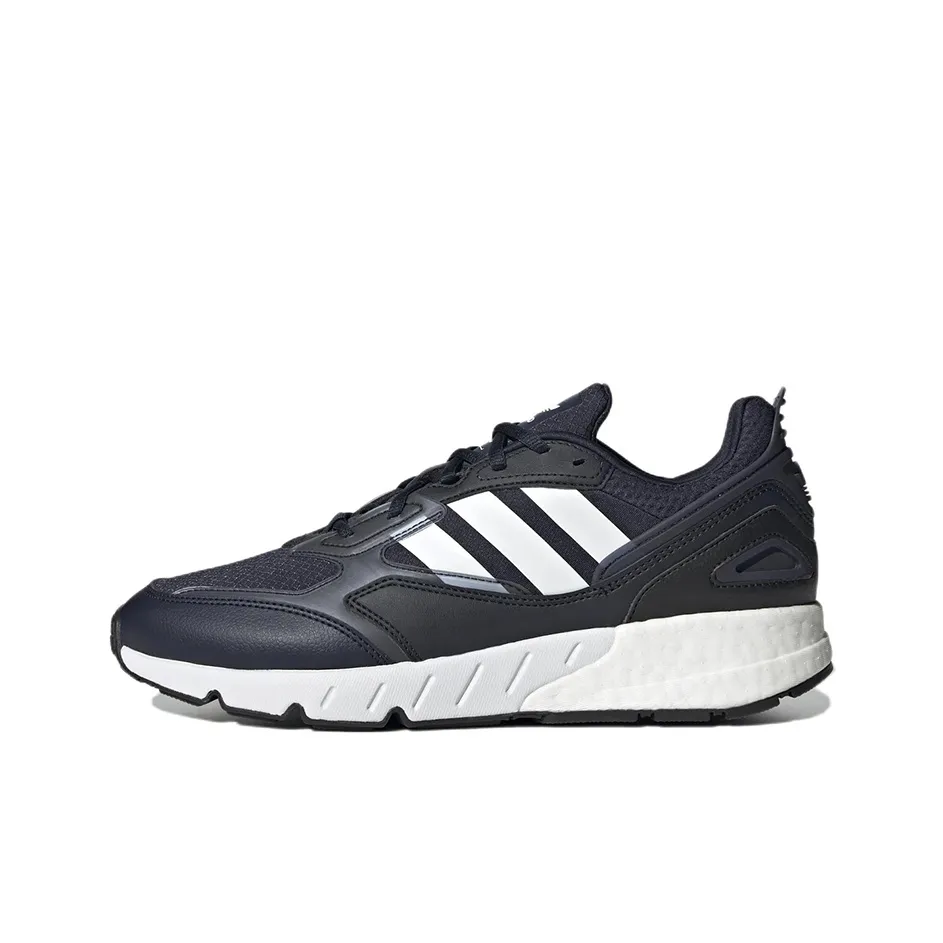 Adidas Originals ZX 1K Boost 2,0 Slip-resistant Abrasion-resistant Breathable Low-top Casual Men's Black White Adidas Originals ZX 1K Boost 2,0 Противоскользящий Устойчивый к истиранию Дышащий Низкий верх Повседневный Мужской Черный Белый