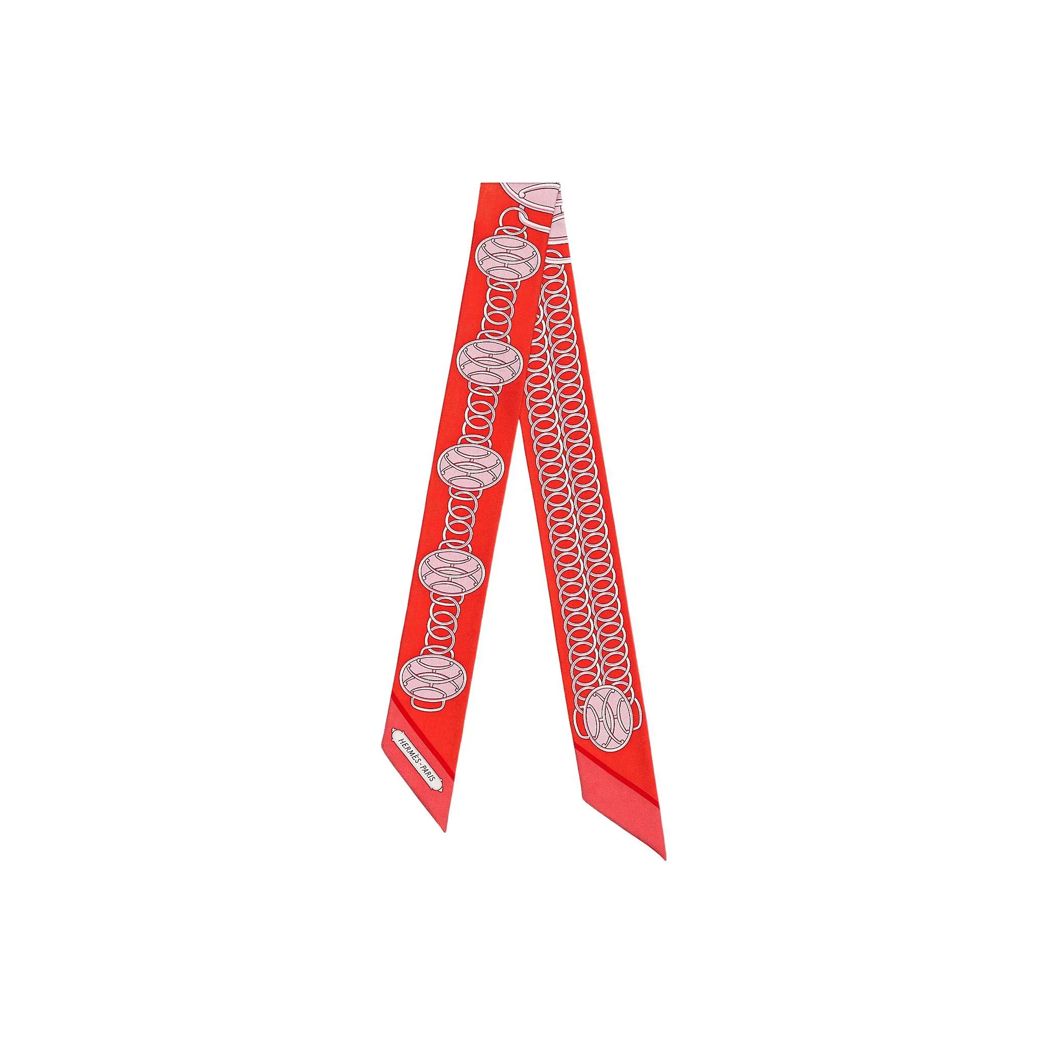 HERMES Silk Scarves Women's Garnet Red/Coral Red/Palma Purple
