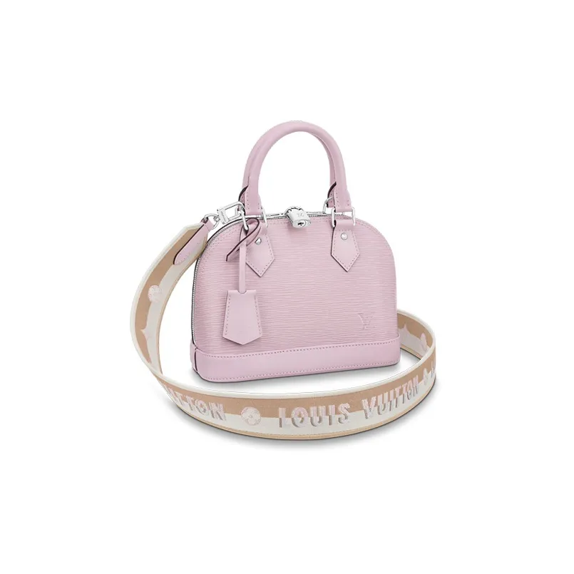 LOUIS VUITTON Alma BB Epi Grain Cow Leather Dome Bag, One Shoulder Handbag, Crossbody Bag Mini Women's Pink