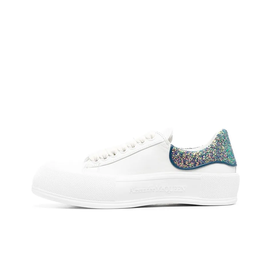 Alexander McQueen Deck Runway Low Top Stylish Skateboarding Shoes Women's White