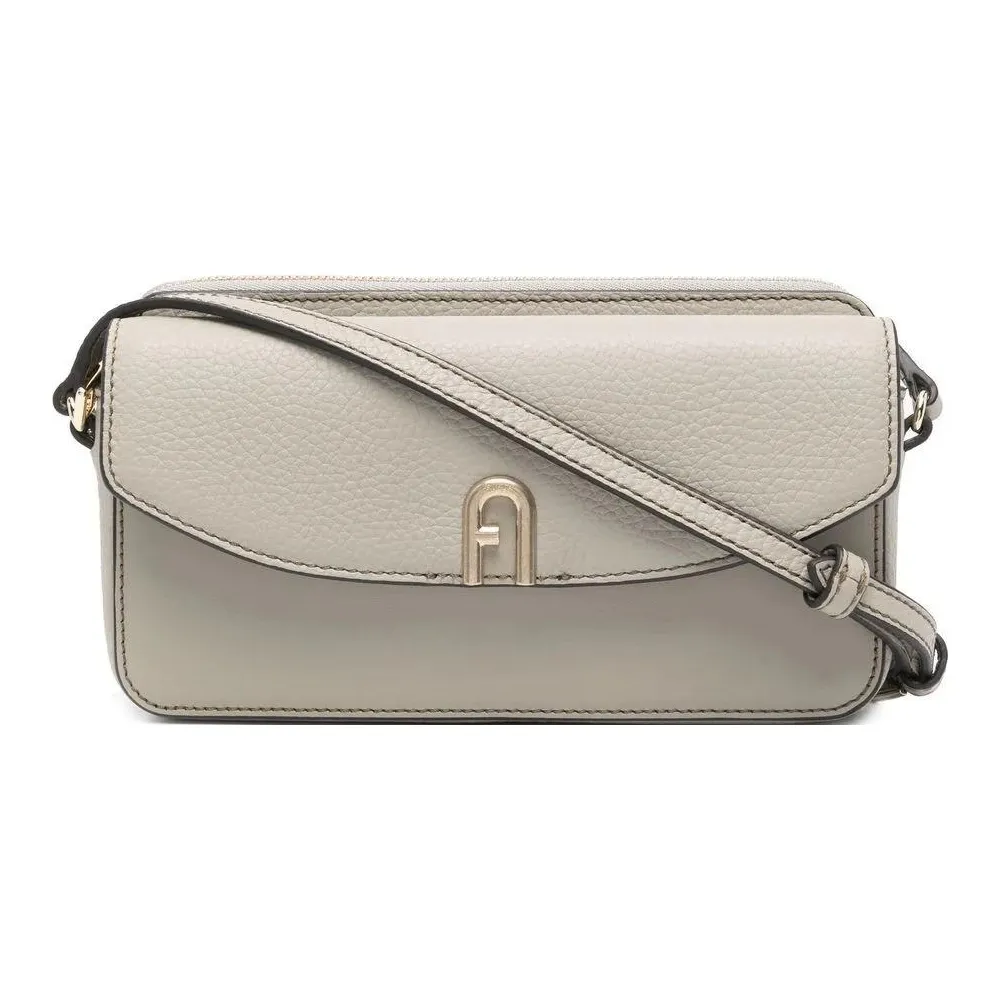 Furla Primula Телячья кожа Сумка через плечо Мини Женская Светло-серый