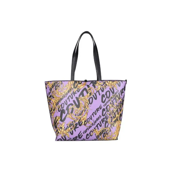VERSACE JEANS COUTURE Полиэстер Тоут Сумка Сумка для покупок Сумка через плечо Женская Фиолетовая