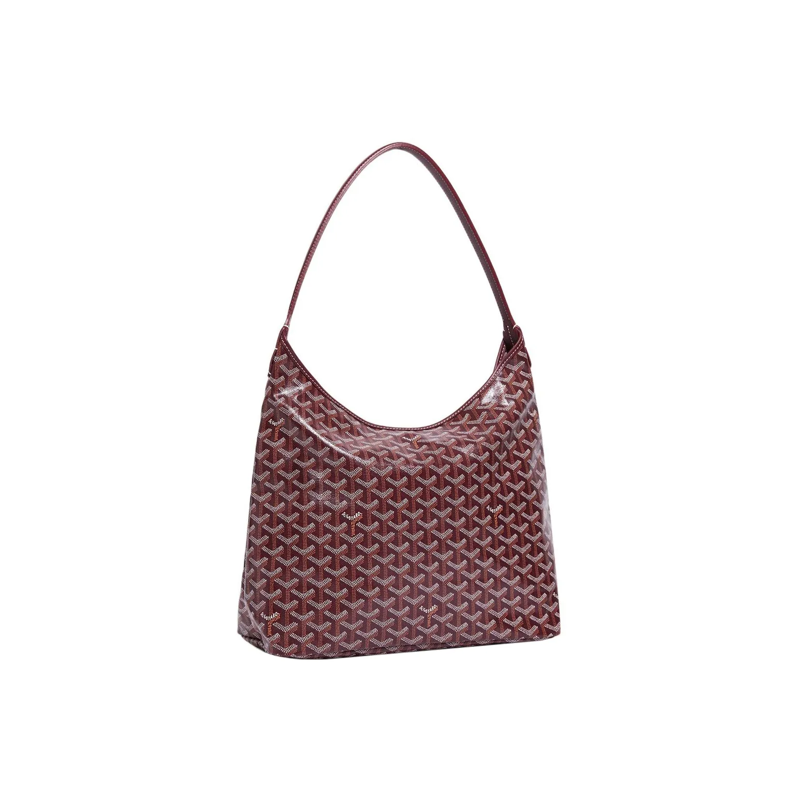 GOYARD Bohème Hobo Canvas With Leather Shoulder Bag Combo Bag Shoulder Bag Women's Burgundy