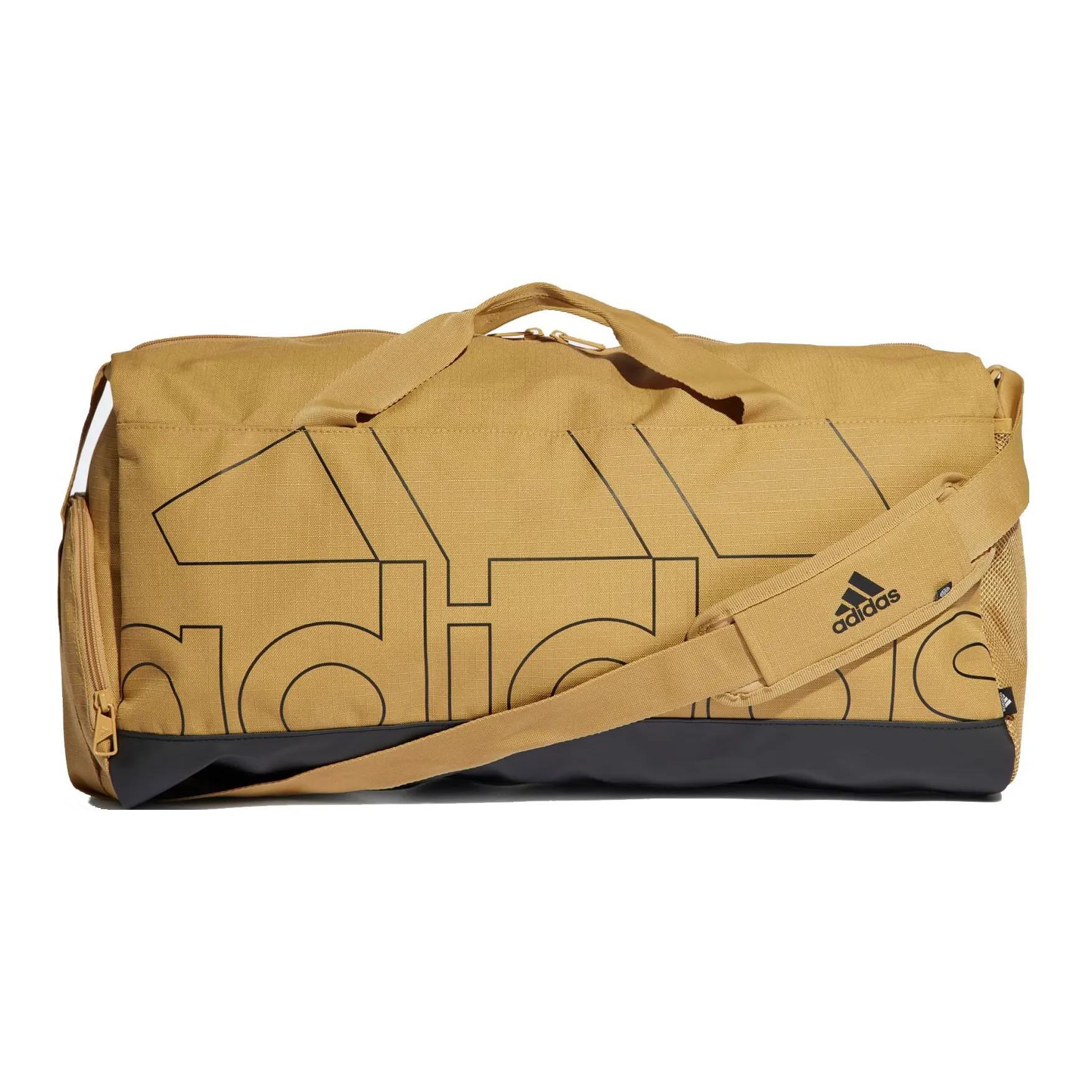 Adidas Переработанный полиэстер дорожная сумка сумка через плечо сумка через плечо спортивная сумка среднего размера унисекс бежевый черный