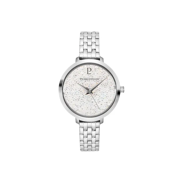 PierreLannier Women's Watch Кварцевый механизм ремешок из нержавеющей стали серебристый циферблат