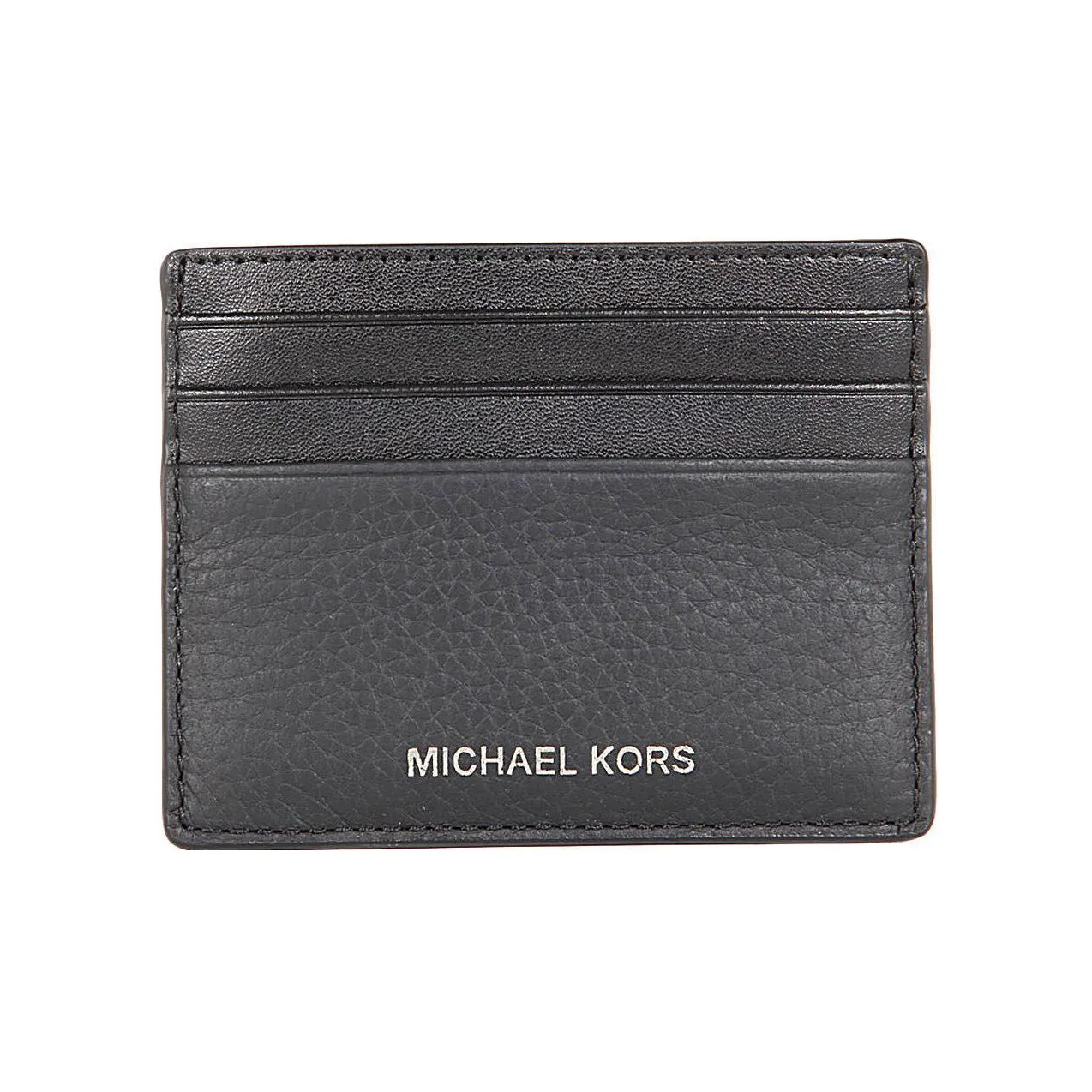 MICHAEL KORS Мужской кожаный держатель для карт черный
