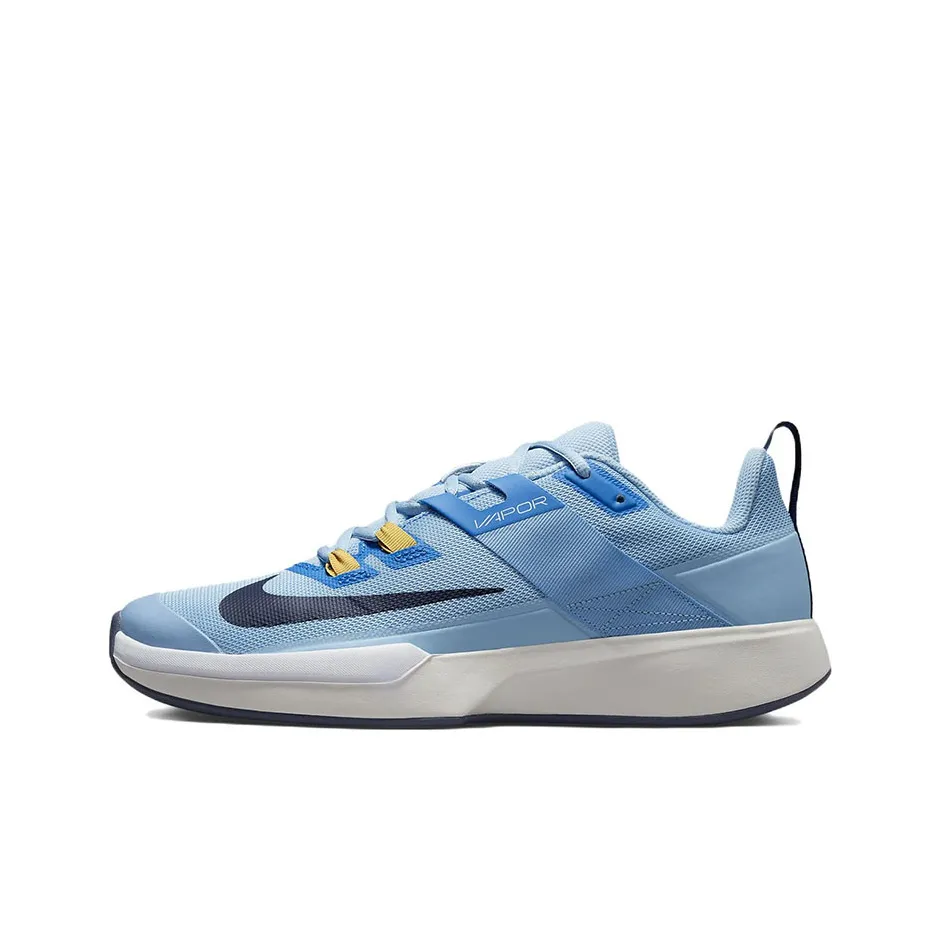Nike Court Vapor Lite Clay Shock Absorbers Slip Resistant Abrasion Resistant Low Top Tennis Shoes Men's Blue White