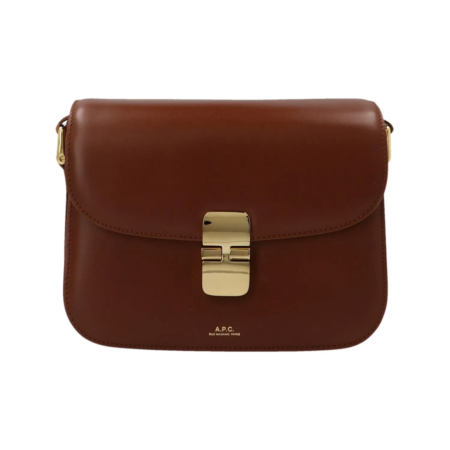 A.P.C Calfskin Shoulder Bag Crossbody Bag Women's Brown