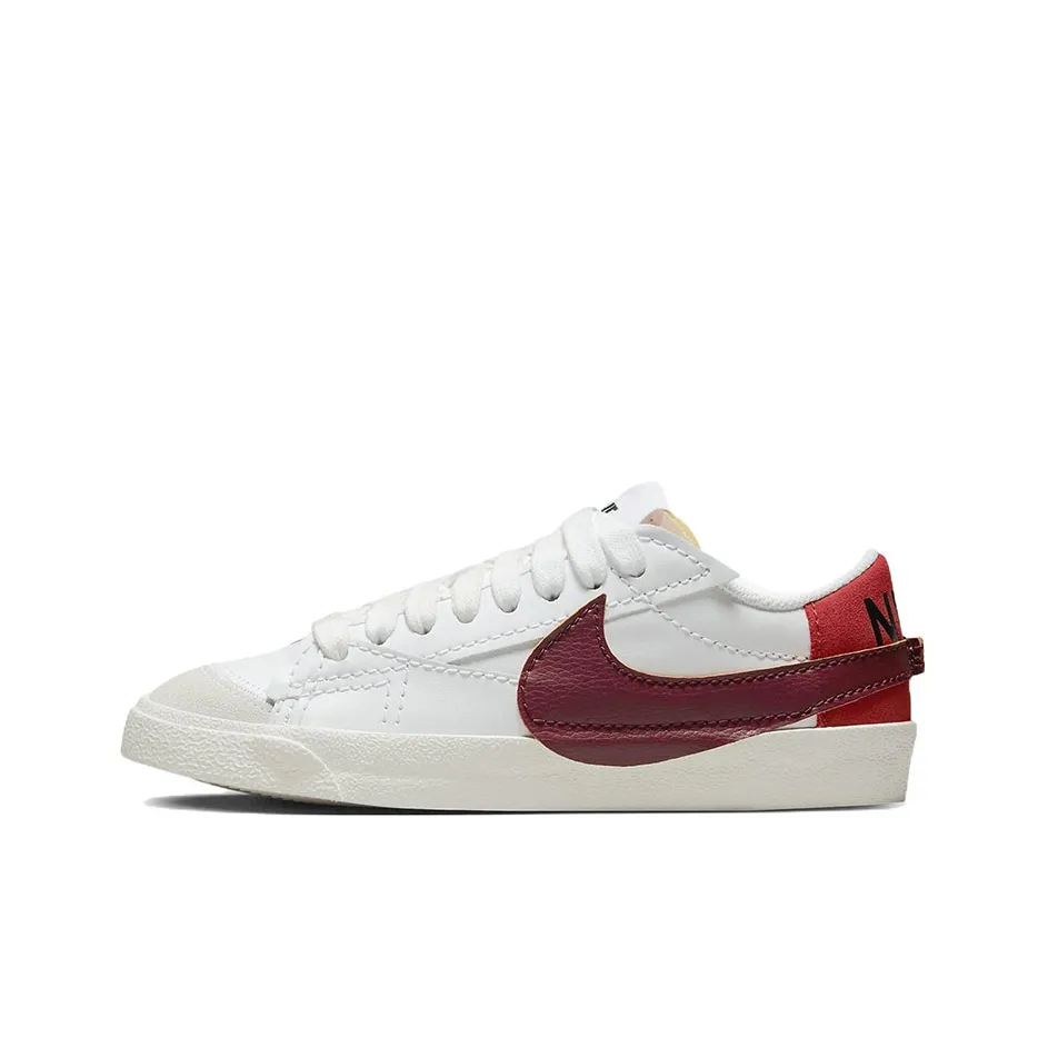 Nike Blazer '77 Jumbo Slip Resistant Abrasion Resistant Легкий Низкий Топ Кроссовки для скейтбординга Женские Белый Красный