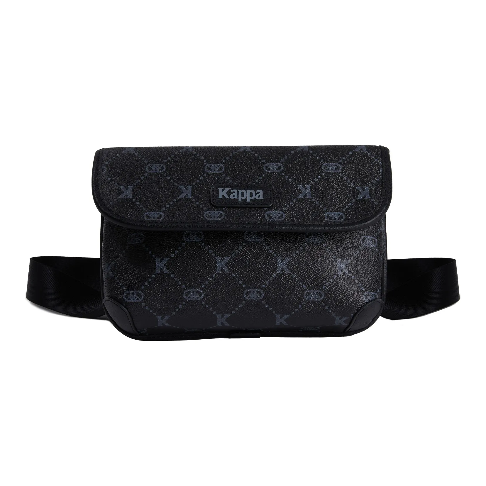 KAPPA Матовая кожа Курьерская сумка Сумка через плечо Сумка на плечо Унисекс Черный