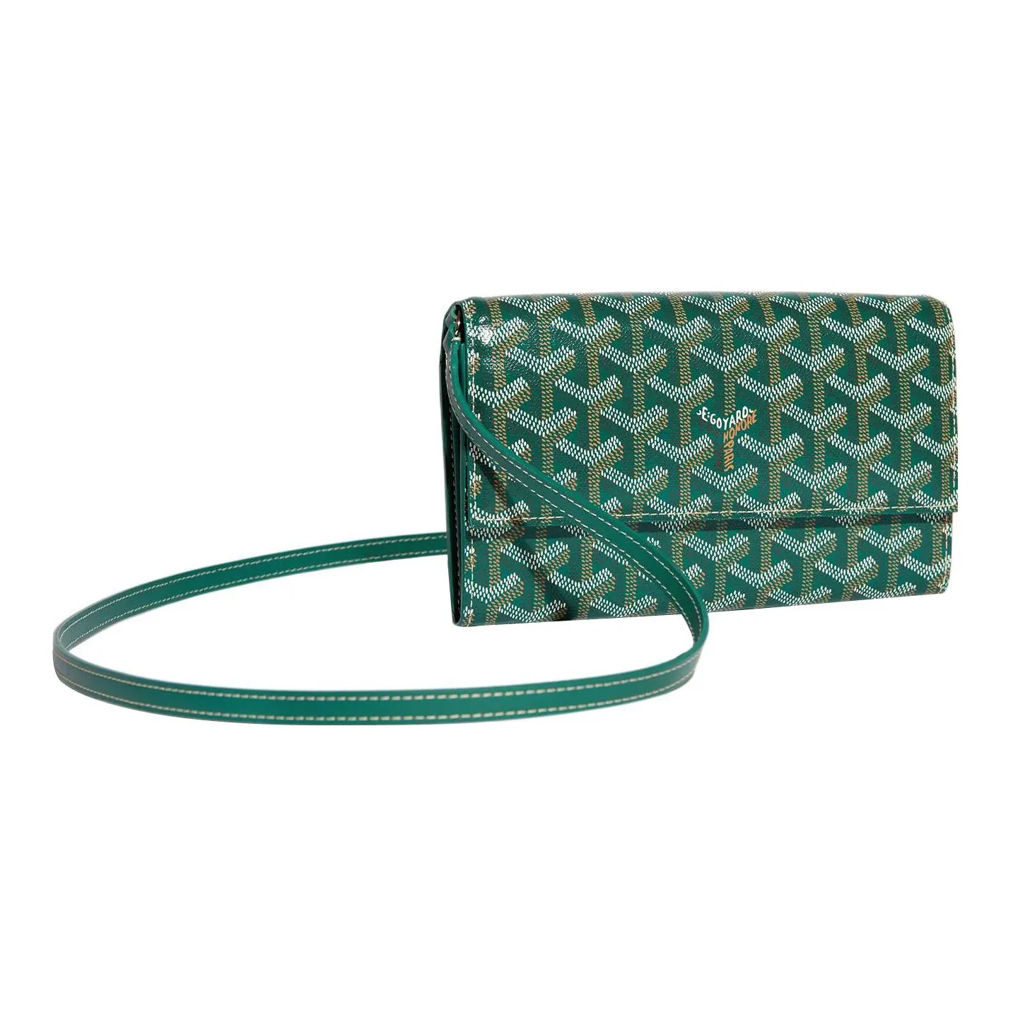 GOYARD Varenne Canvas With Leather Shoulder Bag, Crossbody Bag, Wallet Women's Green