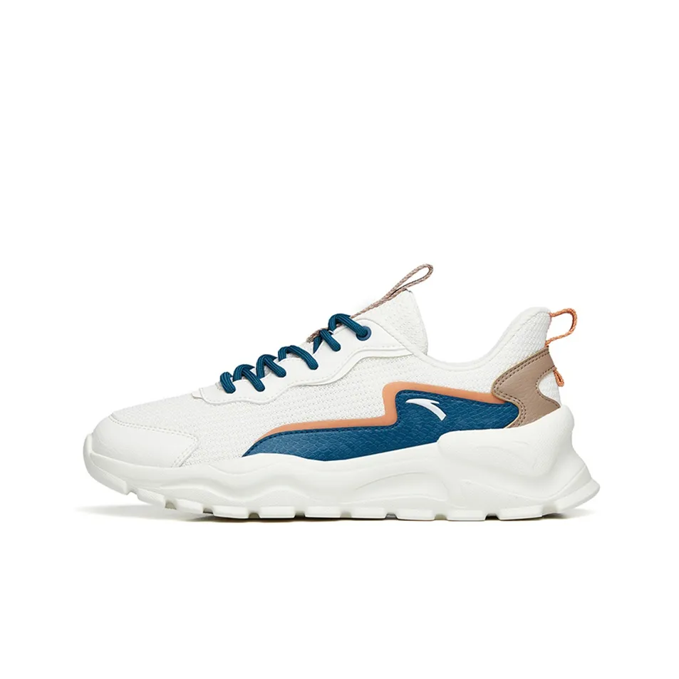 Anta Life Collection Lightweight Low Top Sports Casual Shoes Men's White Green Brown