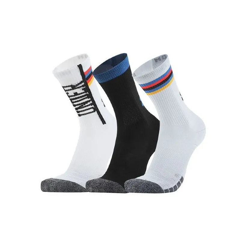 Under Armour Heat Gear Series Novelty Crew Mid Calf Socks Unisex 3 Pack Multicolor