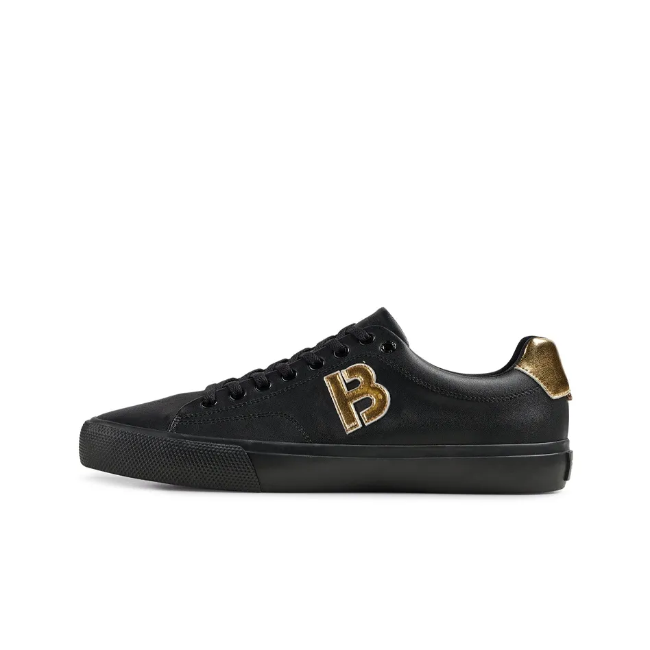 HUGO BOSS Skateboard Shoes Men's Low Top Black/Gold