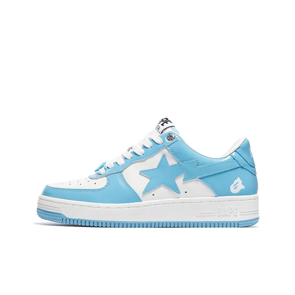 BAPE A BATHING APE Bape Sta Patent Leather Blue White