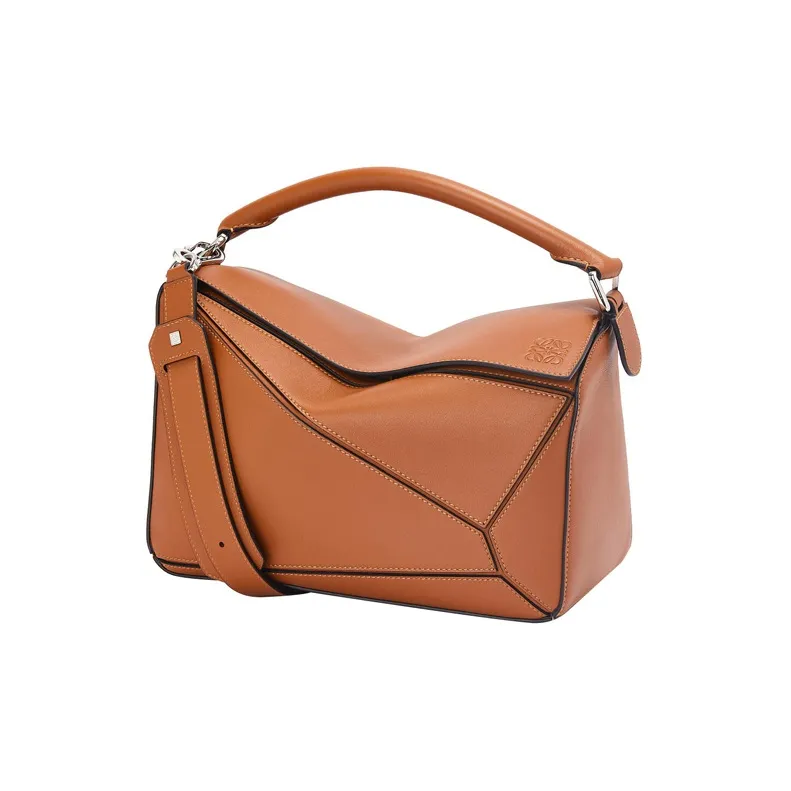 LOEWE Puzzle Smooth Calf Leather Geometric Puzzle Bag, Handbag, Shoulder Bag, Crossbody Bag Medium Size Women's