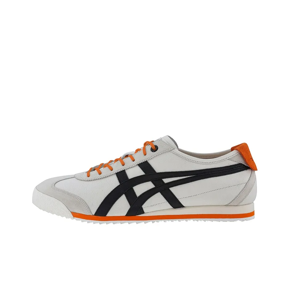 Onitsuka Tiger MEXICO 66 Устойчивые к истиранию Низкие Беговые кроссовки Унисекс Серый Черный Оранжевый