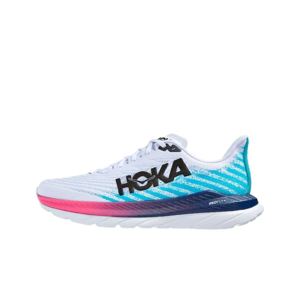 zapatillas de running trail hoka pronador talla 41.5 amarillas Mach 5 'White Scuba Blue' Women's