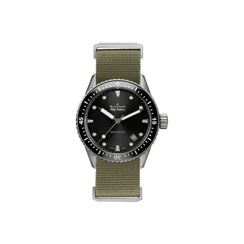 BLANCPAIN Автоматический Механический Движение Мужские FIFTY FATHOMS Часы 43 мм Черные