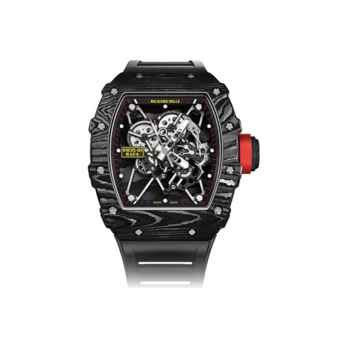 RICHARD MILLE Ручной Механический Движение Мужские Часы 42,7мм*49,94мм Черный
