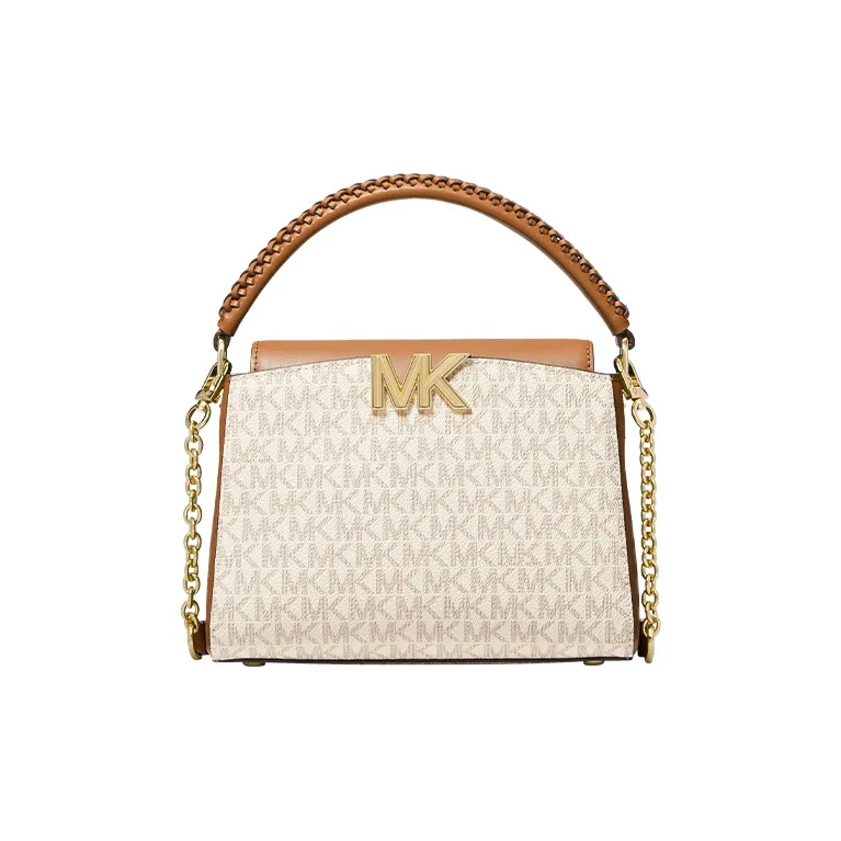 MICHAEL KORS Karlie Коровья кожа Сумка через плечо Сумка Маленькая Женская Ванильный белый Желудево-коричневый