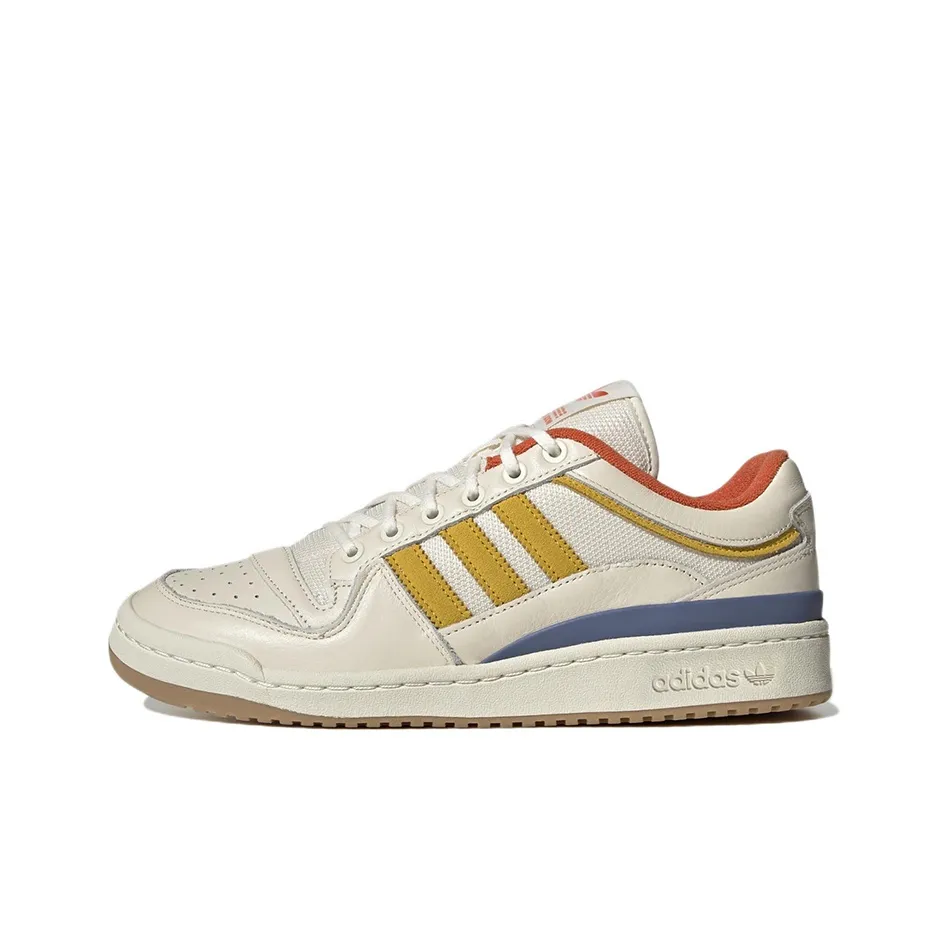 WOOD WOOD x adidas originals FORUM Low Топ Скейтборд Кроссовки Унисекс Белый Желтый Синий