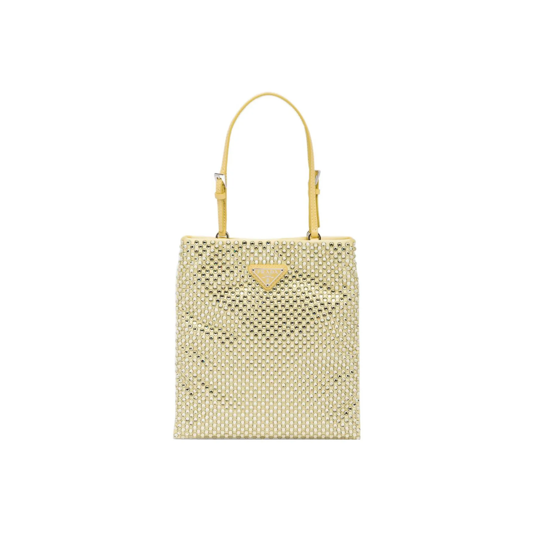 PRADA Fabric Tote Bag, Shopping Bag, Shoulder Bag, Crossbody Bag, Handbag Regular Women's Pineapple Yellow