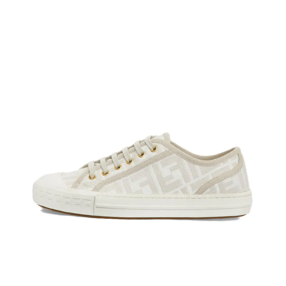FENDI Domino Ff Lop Top White Women's