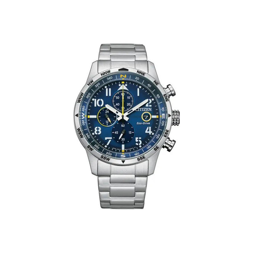 CITIZEN Ecology Drive Collection Светильник Кварцевый механизм Нержавеющая сталь Ремешок Часы Мужские Циферблат Синий
