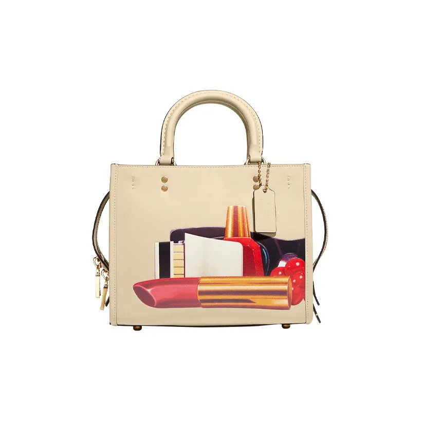 COACH Кожа Тоут Сумка Сумка для покупок Сумка Сумка через плечо Средний Женская Белая