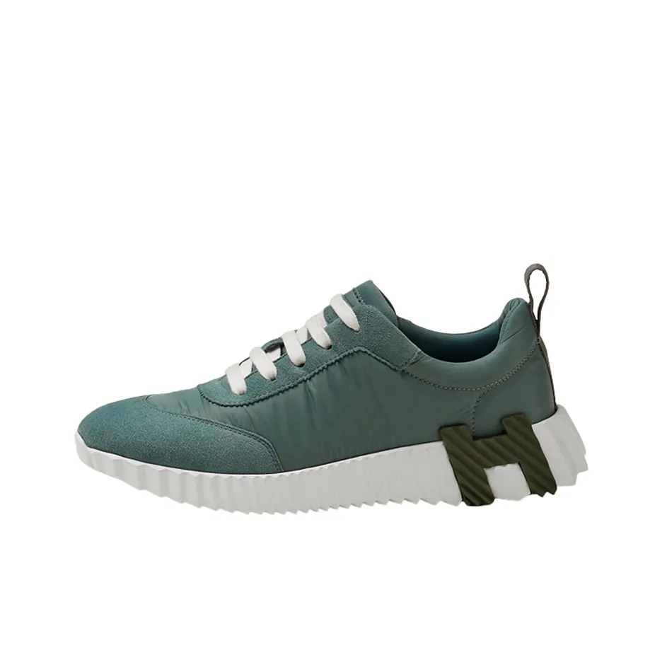 HERMES Bouncing Wear Resistant Low Top Casual Shoes Women's Green