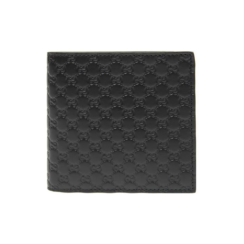 GUCCI Cow Leather Coin Pocket Wallet Regular Men's Black