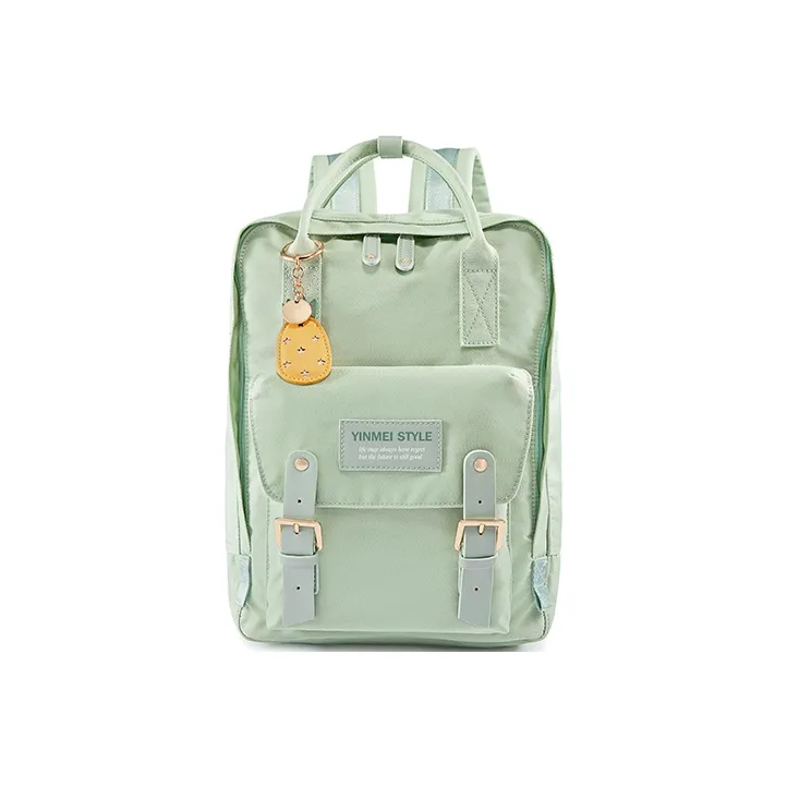 Sound For Life Nylon Laptop Bag Travel Backpack Backpack Handbag Backpack Regular Women's Ecru/Light Green