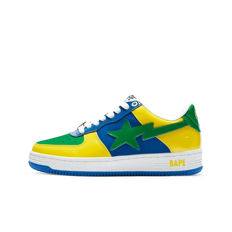 A BATHING APE STA Colorful Лето Низкий Топ Стильный Скейтбординг Женские Зеленый Желтый Синий