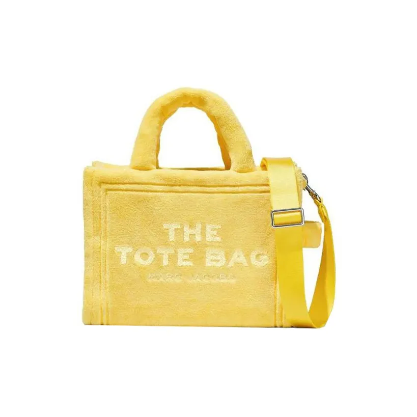 MARC JACOBS Terry Cloth Tote Bag, Shopping Bag, Shoulder Bag, Crossbody Bag, Handbag Trumpets Women's Yellow