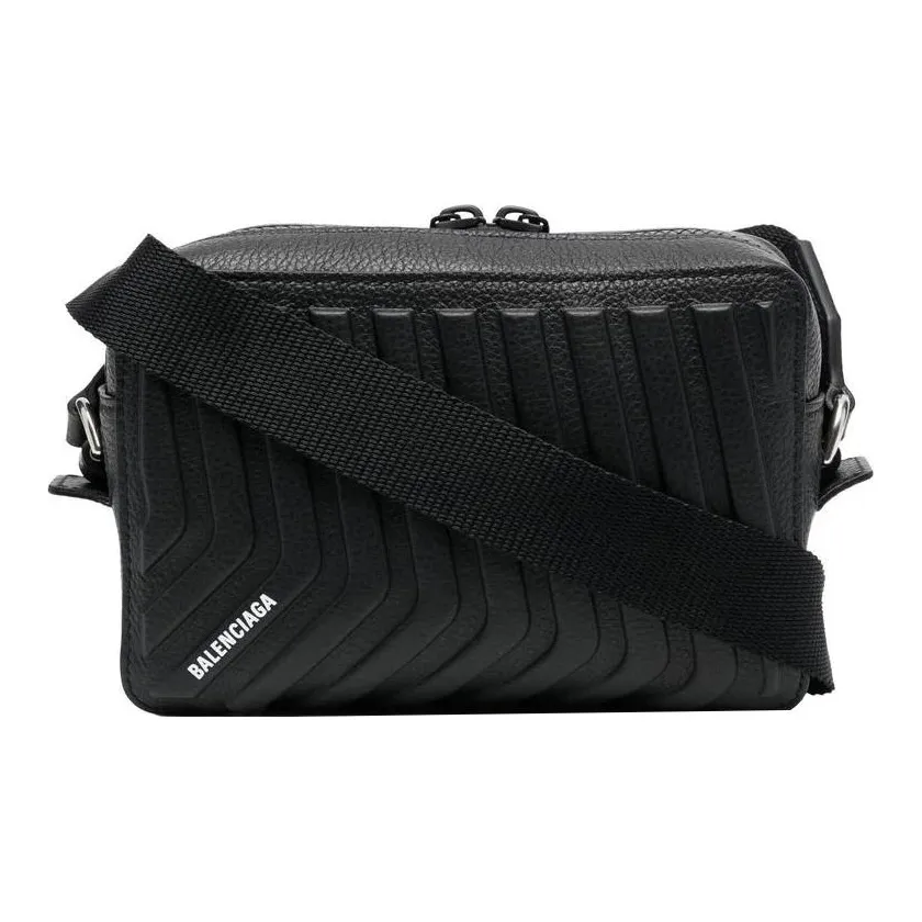 Balenciaga Leather Camera Bag, Handbag, Shoulder Bag, Crossbody Bag Regular Men's Black