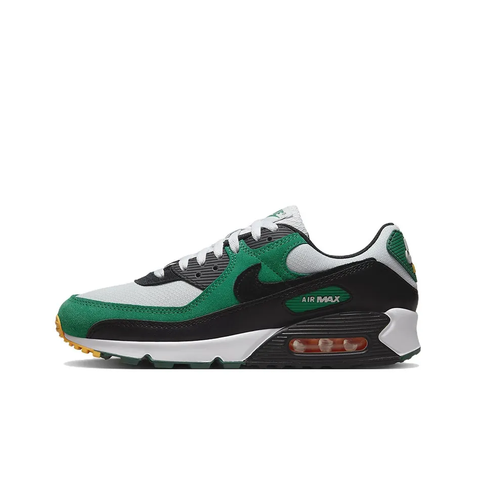 Nike Air Max 90 Low Топ Марафон Беговые кроссовки Мужской Белый Зеленый Черный