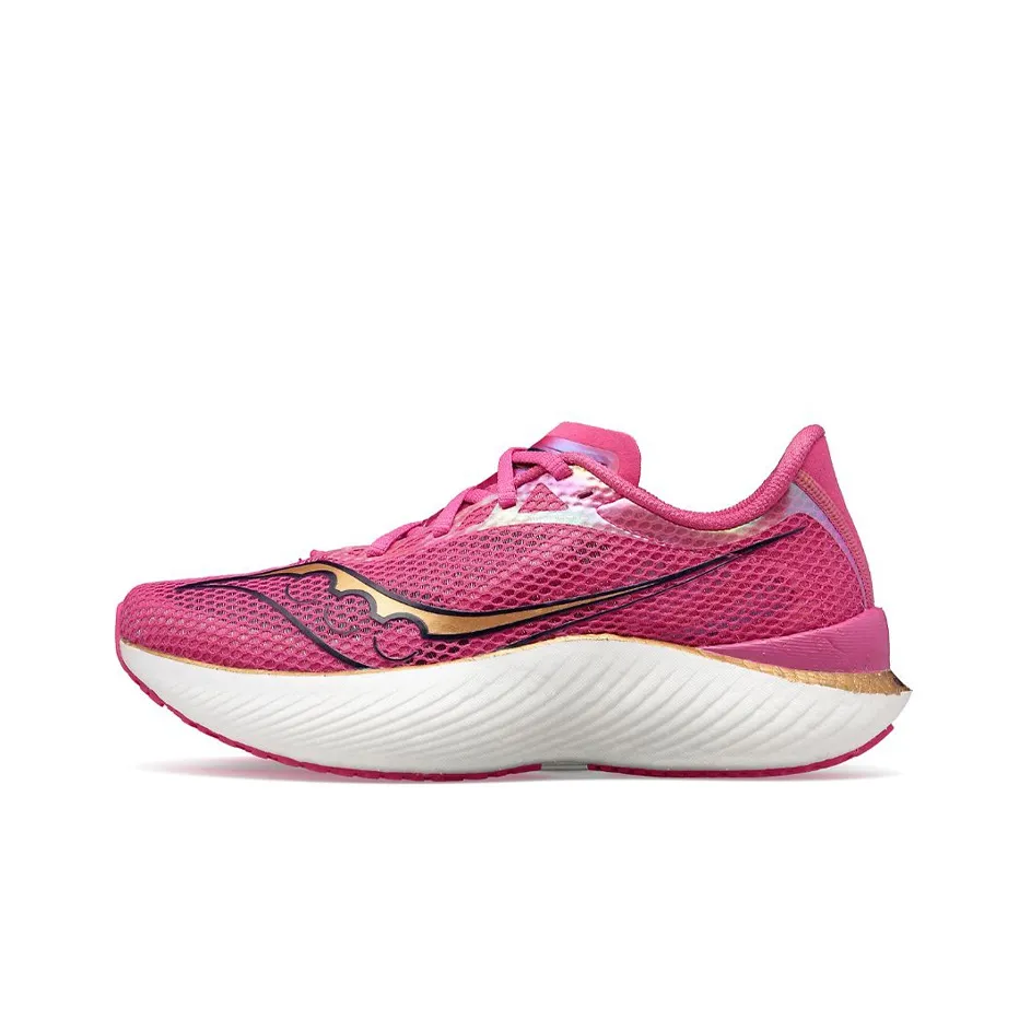 Saucony Endorphin Pro 3 Амортизаторы Slip-resistant устойчивые к истиранию Низкий топ Беговые кроссовки Женские Розовый Стандарт M
