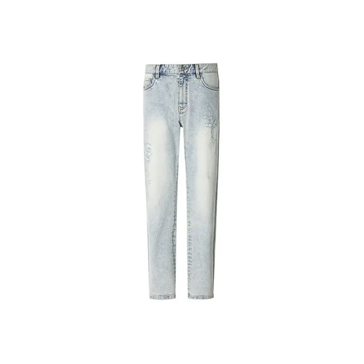 RARE FW22 Ripped Pants Jeans Men's Light Blue