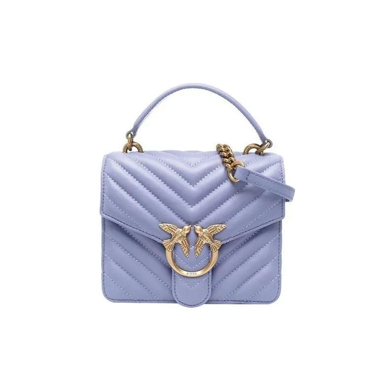 PINKO Телячья кожа Тоут Сумка Сумка для покупок Сумка через плечо Сумка Женская Фиолетовая