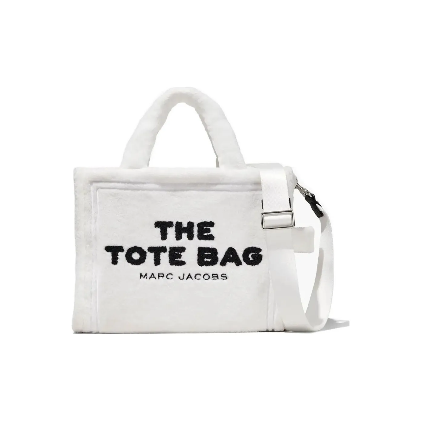 MARC JACOBS Ткань Твид Сумка-тоут Сумка для покупок Сумка через плечо Сумка Маленькая Женская Белая